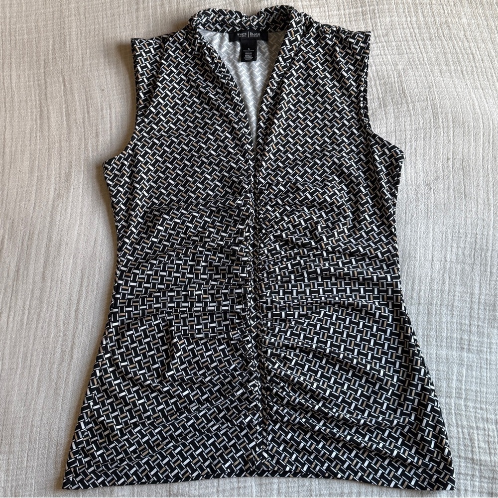 WHBM White House Black Market Sleeveless Blouse Shirt Small